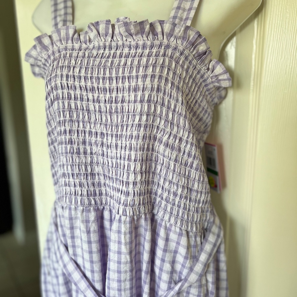 Riley & Rae Womens Checkered Square Neck - Picture 4 of 9